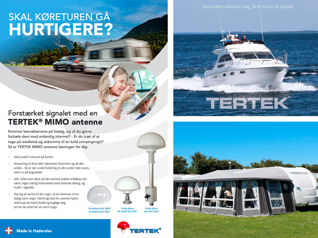 Tertek digitale antenner til båd og camping