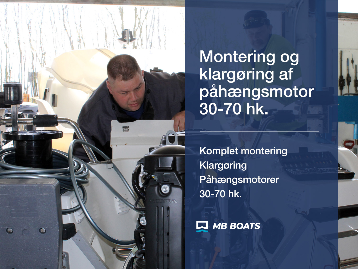 montering_klargoering_paahaengsmotor_50hk Klargøring og montering af mellemstore påhængsmotorer på 30-70 hk. i Sønderjylland