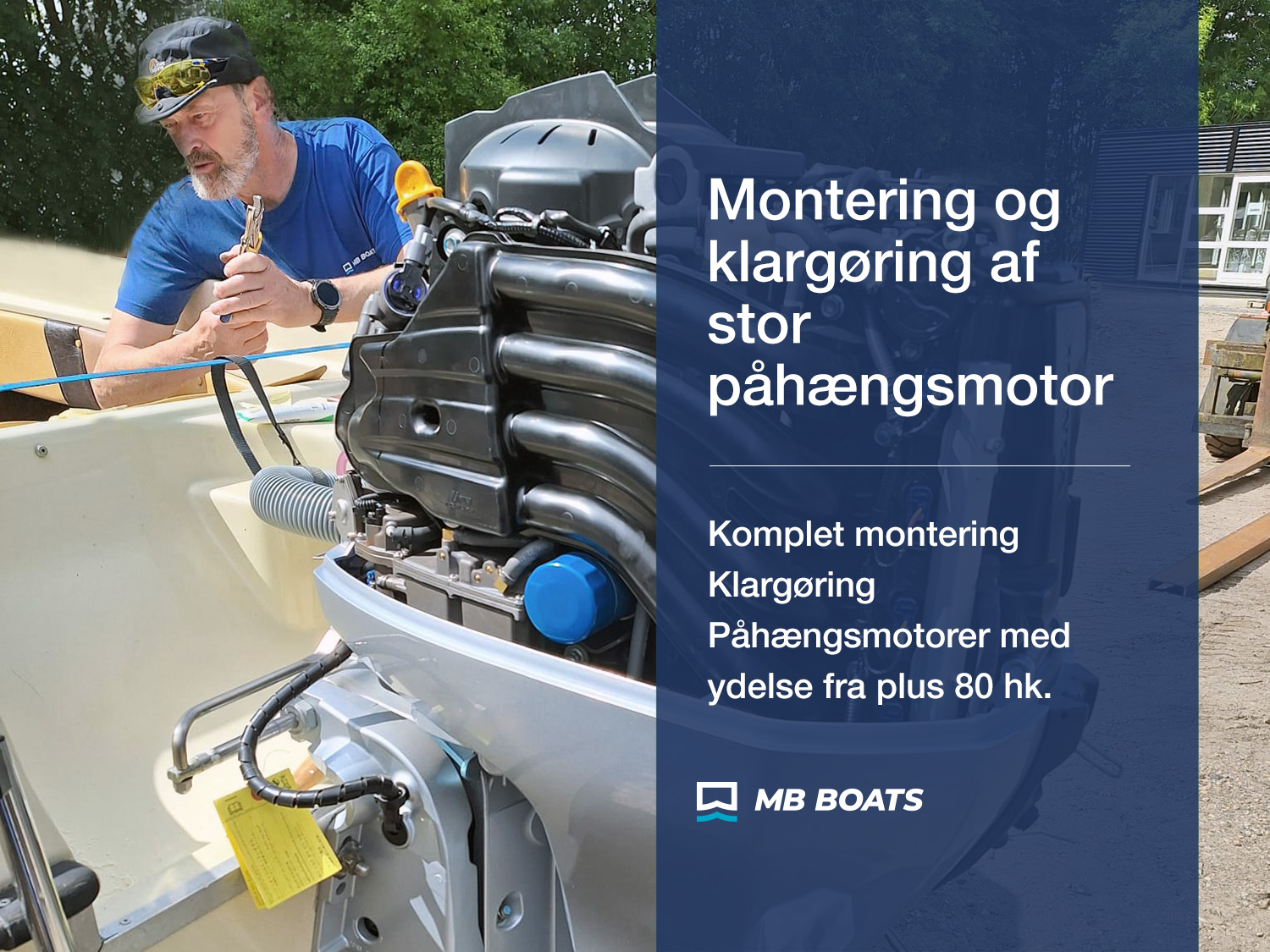 montering_klargoering_paahaengsmotor_stor Klargøring og montering af stor påhængsmotor, 80 hk. i Sønderjylland